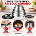 Set de Sartenes NUVORA 15 Piezas | Toda tu cocina en un solo armario